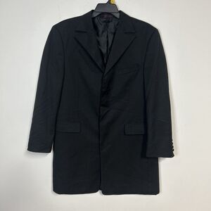 Loriano Collection Black Sport Coat Blazer Super 100s Merino Wool Men’s 42R